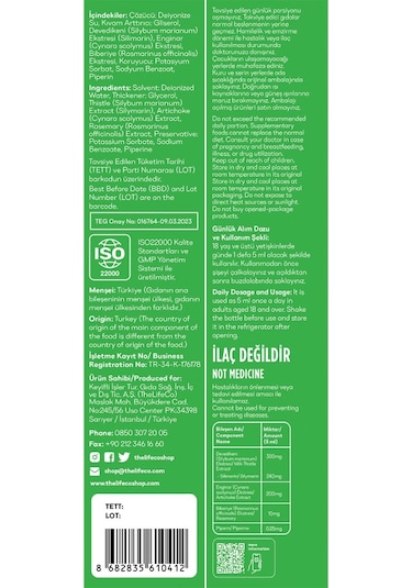 The Lifeco Enginar & Devedikeni Sıvı Ekstraktı 150 ML