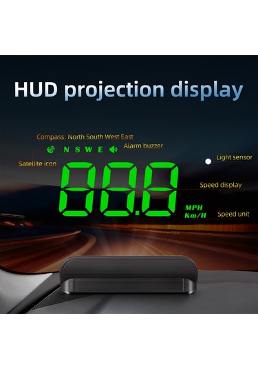 Maiyame Araç Hud Görüntüleyici M1: Gps+beidou, Hız/yön/uydu Sayısı Gösterimi, Aşırı Hız Yorgunluk Alarmı, Otomatik Parlaklık, Yeşil Işık