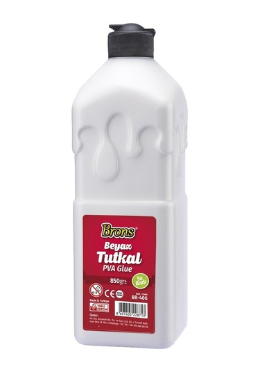 Beyaz Tutkal 850 Gr 1 Adet Brons Beyaz Mobilya Yapıştırıcısı Tutkalı 850 Gr Ahşap Tutkalı Su Bazlı Çok Amaçlı Beyaz