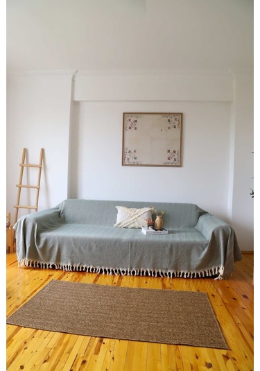 Kolları Örten Yeşil Battal Boy Koltuk, Çekyat Örtüsü 180x300 Cm Yeşil