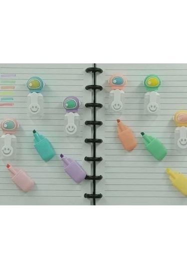 Astronot 6 Lı Fosforlu Kalem Çok Renkli