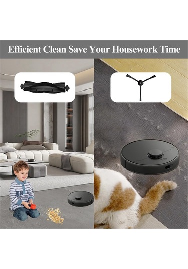 Synodicmonth Eufy X8 Pro Yedek Parçaları, Ana Yan Fırça Hepa Filtreleri, Paspas Pedleri, Robot Süpürge Aksesuarları