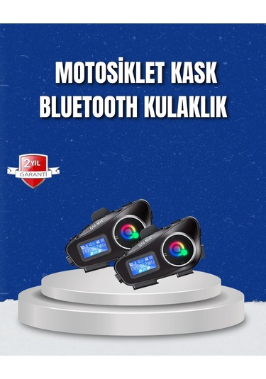 Bfs Lcd Ekranlı Bluetooth Kask Kulaklığı Fm Radyo Ve Sd Kart Girişli