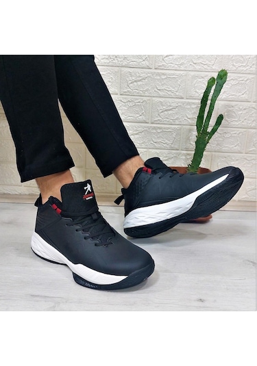 Jump 28652 Siyah-beyaz Boğazlı Basket Spor Ayakkabı Siyah - Beyaz