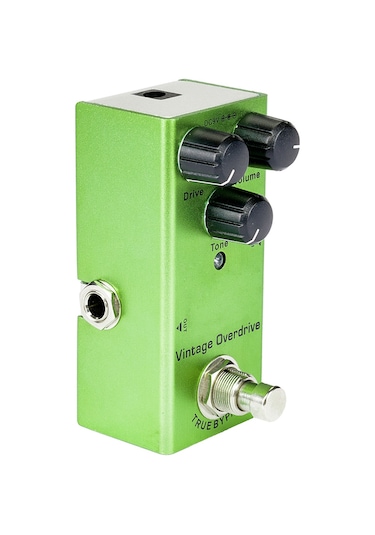 Ruicoo Yeşil Gitar Overdrive Pedalı - Alüminyum Kasa, Gerçek Bypass, Drive-ton-volüm Ayarlı, Led Gösterge