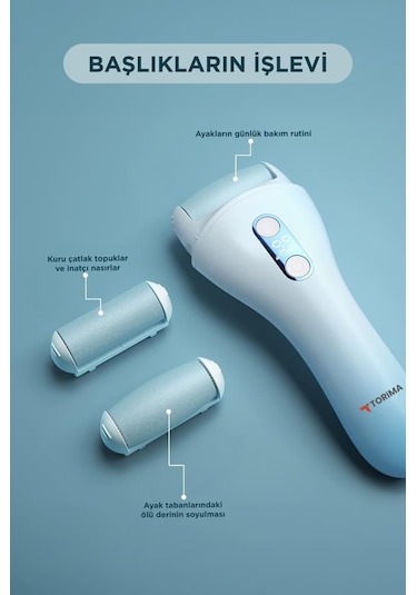 Torima Bcm-1138t Beyaz Led Ekran Göstergeli Turbo Modlu Su Geçirmez Ayak Bakım Törpüsü