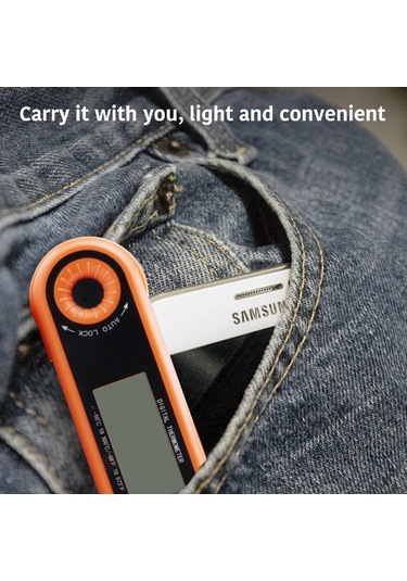 Samdoo Katlanabilir Lcd Ekranlı Yiyecek Termometresi Ve Bira Açacağı -50 C - 300 C Turuncu