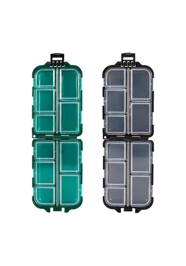 Bosphorusboutique02 Yeşil İlaç Organizatörü, Seyahat Tablet Kutusu, Hap Konteyneri, Kompakt Tutucu Yeşil