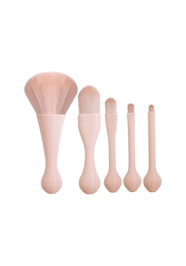 Vkemall 5'li Makyaj Fırçası Seti - Toz Ve Fondöten İçin Yumuşak Ve Yoğun Kıllar