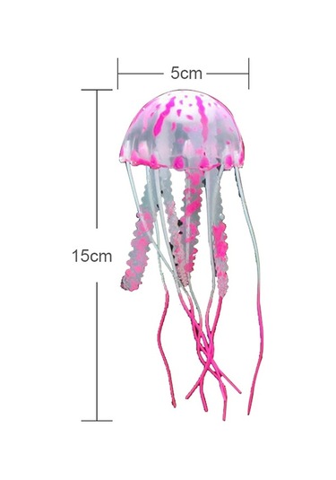 Fortunelane Denizanası Süspansiyonlu Dekorasyon Akvaryum İçin 6 Adet 6 Renkli Süction Cup