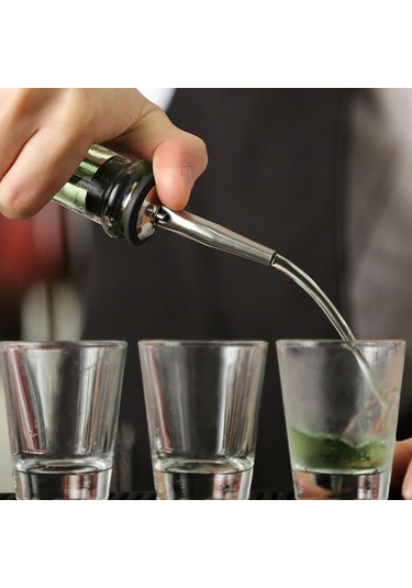 Kosona 304 Paslanmaz Çelik Şarap/yağ Doğruyu, Sıvı Akışını Kontrol Eden, Korkuluk Ve Kapaklı Bar Mutfak Aleti Type 2