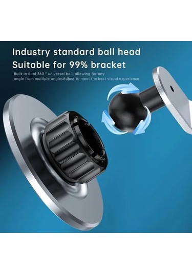 Honeybeeshop A Alüminyum Alaşımlı Manyetik Araba Tutucu 360 Döner Tesla Model 3 Y Highland Telefon Tutucu Araç Aksesuarı