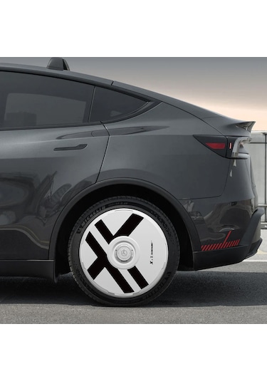 Haloblk Halodısc 2 X-factor -tesla Model Y - 19 İnç Aerodinamik Beyaz Jant Kapağı - 4 Adet
