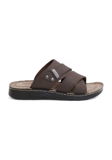 2159 Tam Anatomik Tabanlı Günlük,umre Ve Hac İçin Uyumlu Erkek Terlik Kahverengi
