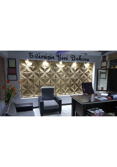3 Boyutlu Boyanabilir Pvc Duvar Paneli Elegance 50-50 Cm 4 Adet-1 Metrekare