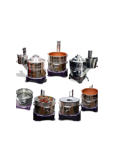 Semaverli Çelik Soba Mangal Seti