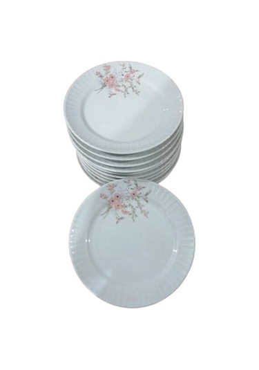 6 Adet Güral Porselen Sedef 20cm Düz Tabak