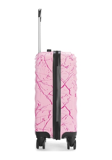 Wexta Wx-300 Baskılı Şeker Pembe Kabin Boy Valiz Pembe