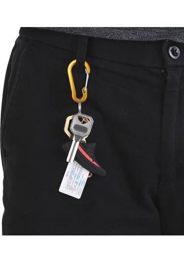 Kangvka Altın Renkli Alüminyum Alliage Dağcı Kilit, 50x26mm S-tipi Yaylı Kanca, 5 Adet Paket, 5.4g Ağırlık