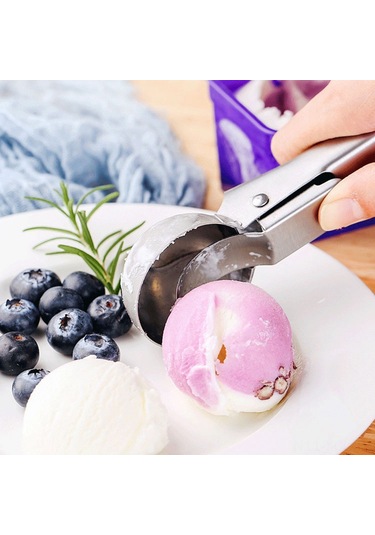 Konesam 5 Cm Çaplı 430 Paslanmaz Çelik Dondurma Topu Kuvveti - Ergonomik Kollu, Yaylı Tasarım, Yemek Grubu Diğer