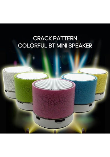 Ximistore9 Mavi A9 Minik Çatlak Desenli Hoparlör - Su Geçirmez, Bluetooth, Usb/tf Kart Desteği, Araçta/portatif, Derin Taban, Renkli Işık