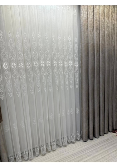 Nivemeshome Pera V-5401 1/3 Sık Pileli Fon Perde Apm Vizon