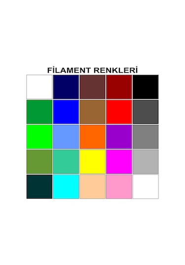 Mavi 3D Kalem Yazıcı+25 Renk 100 Metre (25X4Metre) Pla Filament