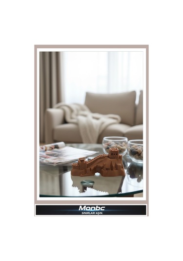 Monbc Çin Seddi Mini Masa Üstü 3d Tasarım Dekoratif Biblo, Hediyelik Ve Ev Ofis İçin Şık Aksesuar