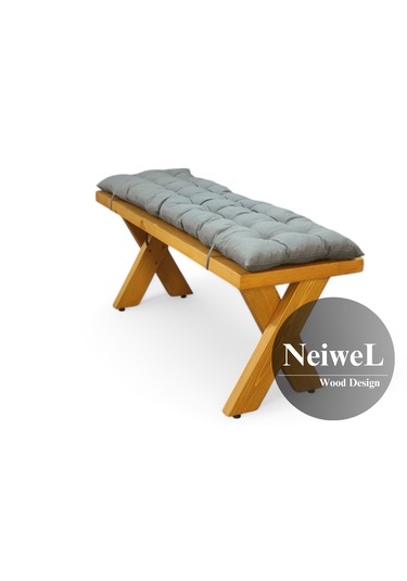 Neiwel Garden Lio Doğal Ahşap Bank Ahşap