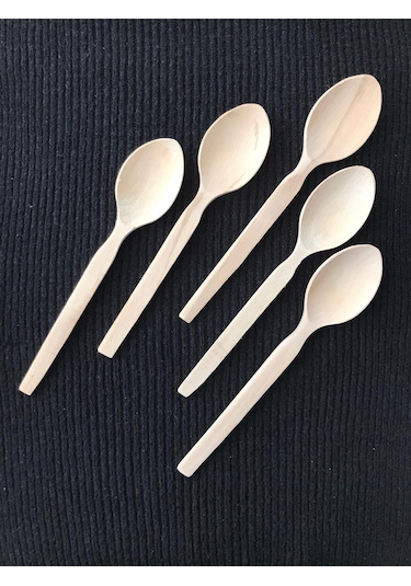 Ahşap Kaşık 27 Cm Tahta Kaşık 5 Adet