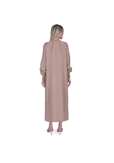İnvee Bebe Biyeli Elbise Camel 6936 Camel