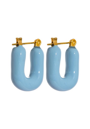 Mavi Eetit 7 Renk Şeker Emaye Paslanmaz Çelik Kare Tıknaz Hollow Y2k Hoop Küpeler 2023 Trendy Dopamin Takı Kadınlar Gala Hediye Çok Renkli