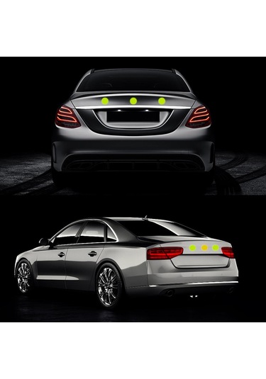 Yansıtıcı Uyarı Etiketi Tekerlek Kaşları Kapı Açma Yansıtıcı Şerit Araba Jant Koruyucu Araba Çıkartması Dıy Kare Mavi 10 Adet