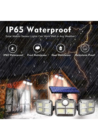 Pazly Güneş Duvar Işığı Dış Mekan Avlu Hareket Sensörlü Lamba Garaj Sokak Geniş Açı Aydınlatma