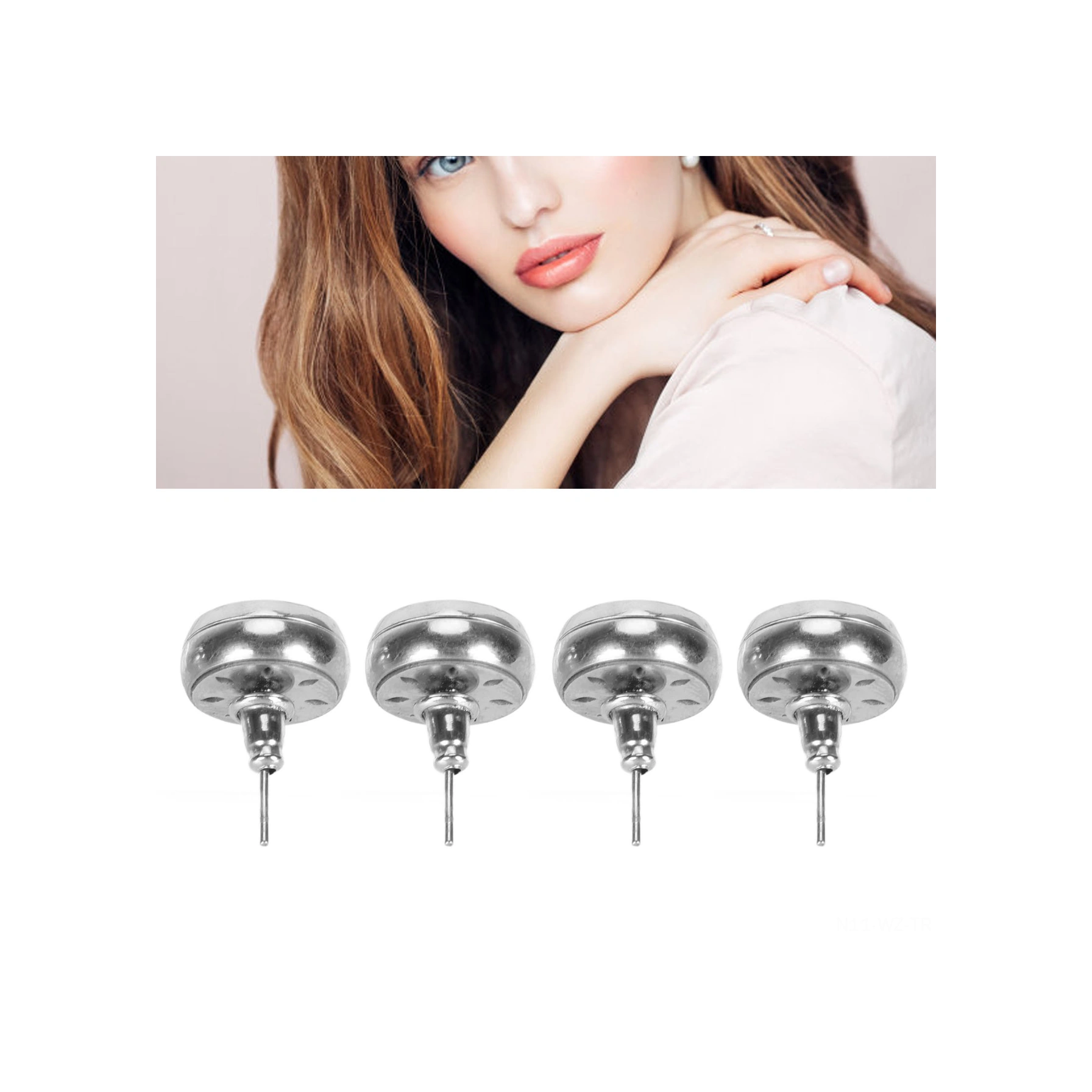 Wezone Stainless Steel Aromatherapy Diffuser Earrings - Yoga Ve Meditasyon İçin Duşakabin Uyku Gönüllü Kokulu Küçük Küpe 4 Adet Diğer