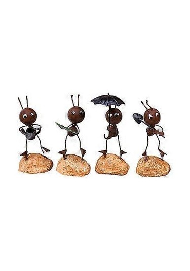 Karınca Dekor Demir Deri Karınca Modelleri Ev Araba Dekorasyonu İçin Şemsiye Tutan 2'li Paket Süsü Diğer