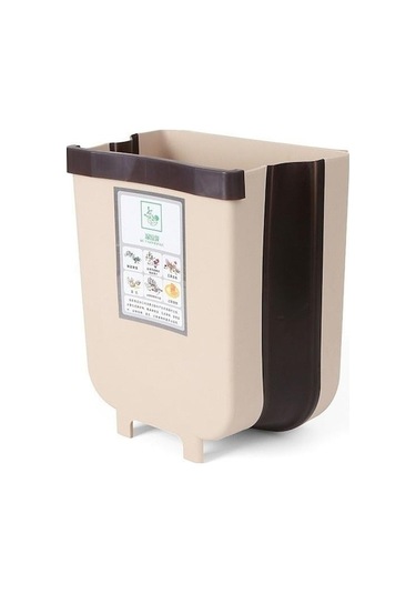 Novahub Kahve Katlanır Çöp Tenekesi Mutfak Dolabı Kapı Asılı Çöp Kutusu Duvara Monte Çöp Kutusu Ba Tuvalet İçin Yerden Çöp Kovası 56602078 Kahverengi Kahverengi