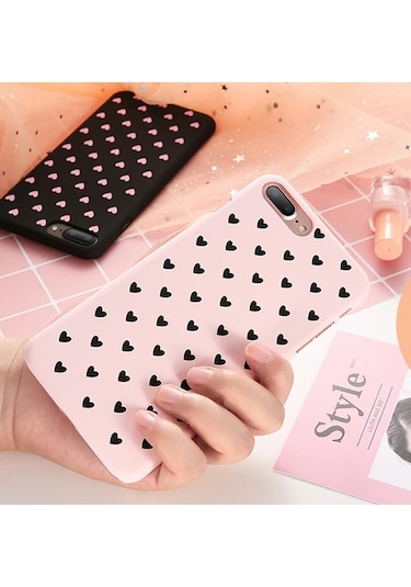 Apple iPhone Uyumlu X Xs Çoklu Kalp Premium Pc Kılıf- 5775 Çok Renkli
