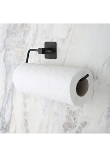 Zmc Bilişim Kendiliğinden Yapışkanlı Siyah Paslanmaz Metal Rulo Havluluk Aparat Çok Renkli