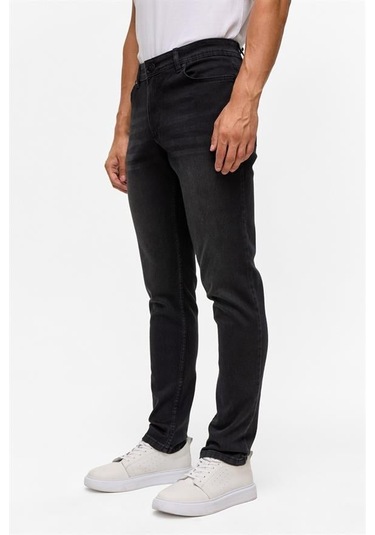 Siyah Slim Denim Pantolon Siyah