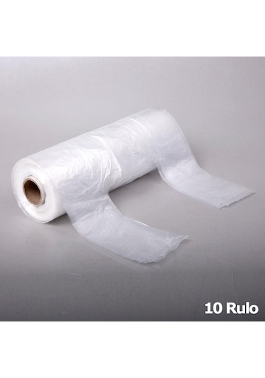 Şeffaf Market Rulo Torba Poşet - Hışır Atlet Poşet - Küçük Boy - 200 Adetlik 10 Rulo