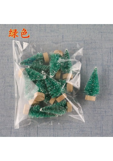 Gajeena 4.5cm Yeşil Minik Noel Ağacı, 12'li Paket,剑麻丝上雪塔松 Dekorasyon, Ev Dekoru Araçlığı, Kullanımı Kolay Ve Dayanıklı Yeşil