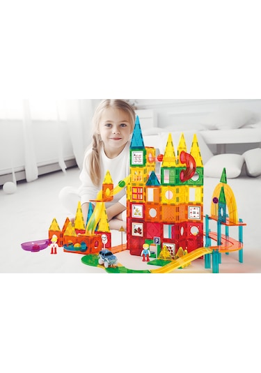 Magnetic Tiles 200 Parçalı Premium Manyetik Oyuncak/bloklar Seti