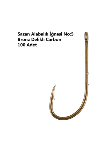 Effe Sazan Alabalık İğnesi No:5 Bronz Delikli Carbon 100 Adet 92666-5 No : 5
