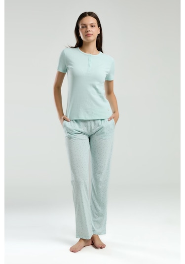 Pierre Cardin Kadın Yeşil Pijama Takımı Pc8989-s-v2 Yeşil