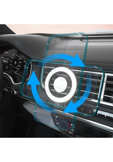 Cbtx Global Klz-kb100 İphone 12-14 Serisi İçin Araç Manyetik Telefon Tutucu Desteği 360 Derece Dönen - Gül Altın