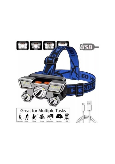 Ulzyvf Createtech Usb Taşınabilir Şarj Pil Mavi Kızak Kamp Feneri, Balıkçılık Açık Uw Mavi Mavi