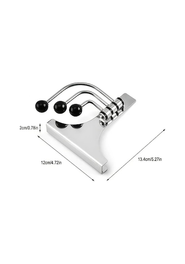 Elmpaly Küçük Numara Kolay Monte Edilen Kapı Askısı 3 Kancalı Metal Giysi Askısı Yatak Odası Yurt Dolap Düzenleme Modern Pürüzsüz Metal Yüzey Ahşap