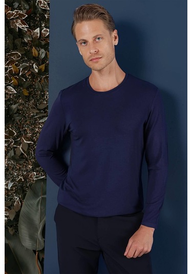 Ts 870 Slim Fit Lacivert Spor T-shirt Lacivert