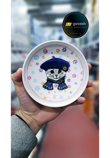 Kedi Desenli 4'lü Çerezlik, Tatlı Tabak Çocukaları Sevindirmek İçin Mükemmel Çok Renkli